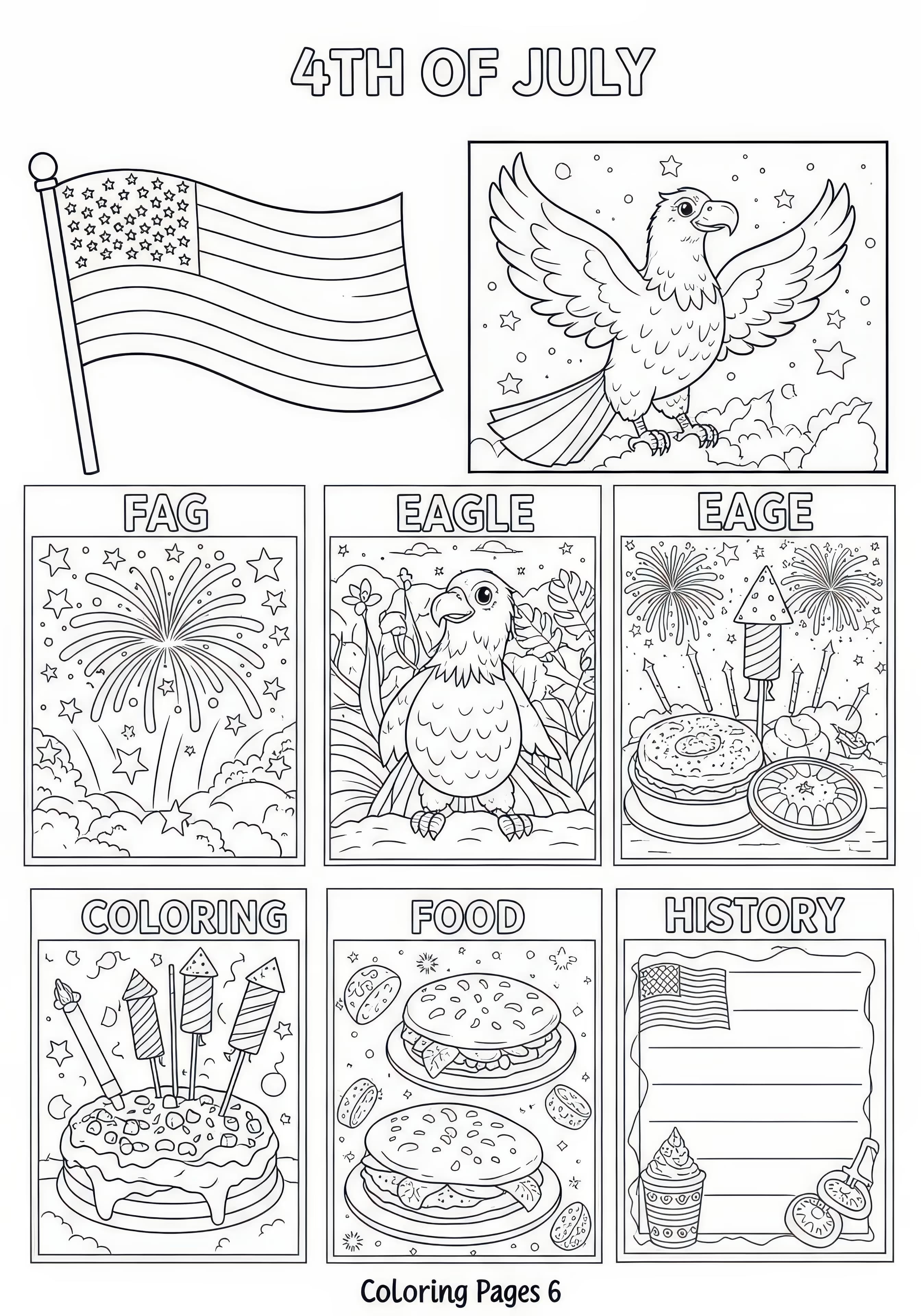 July Coloring Set