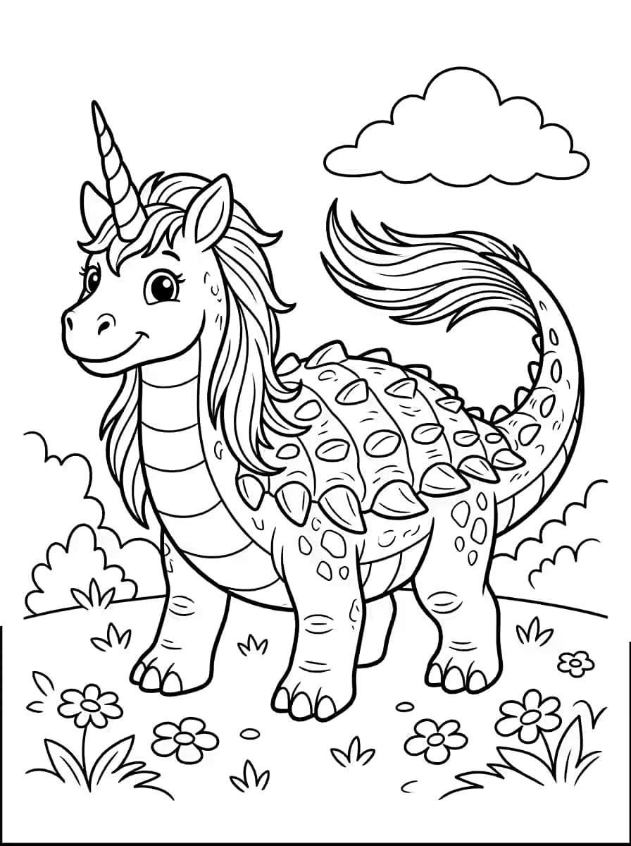 Armored Unicorn Dinosaur