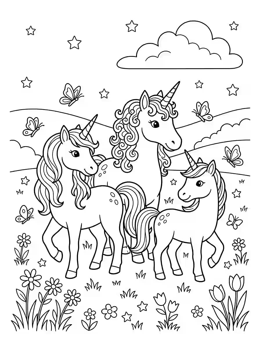 Different Colored Unicorns