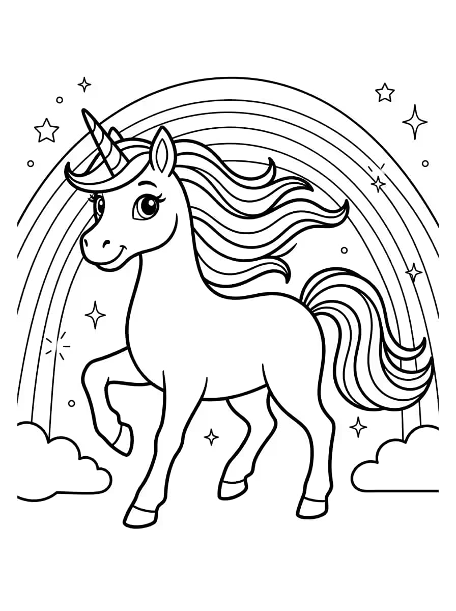 Pink Unicorn Rainbow