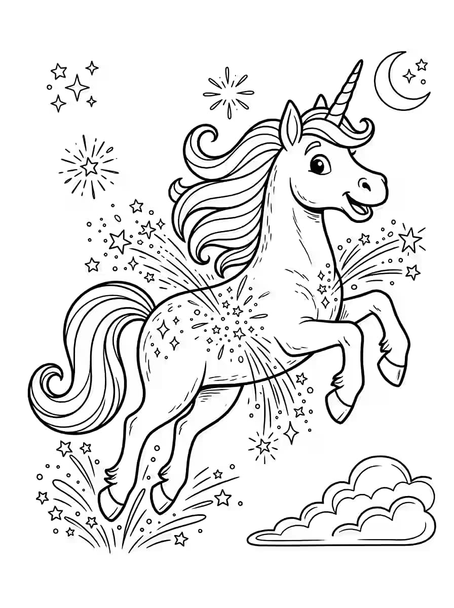 Rainbow Glitter Unicorn