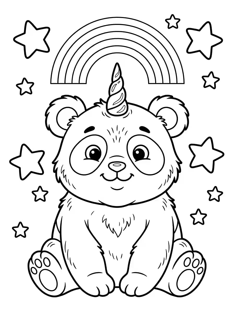 Rainbow Panda Unicorn