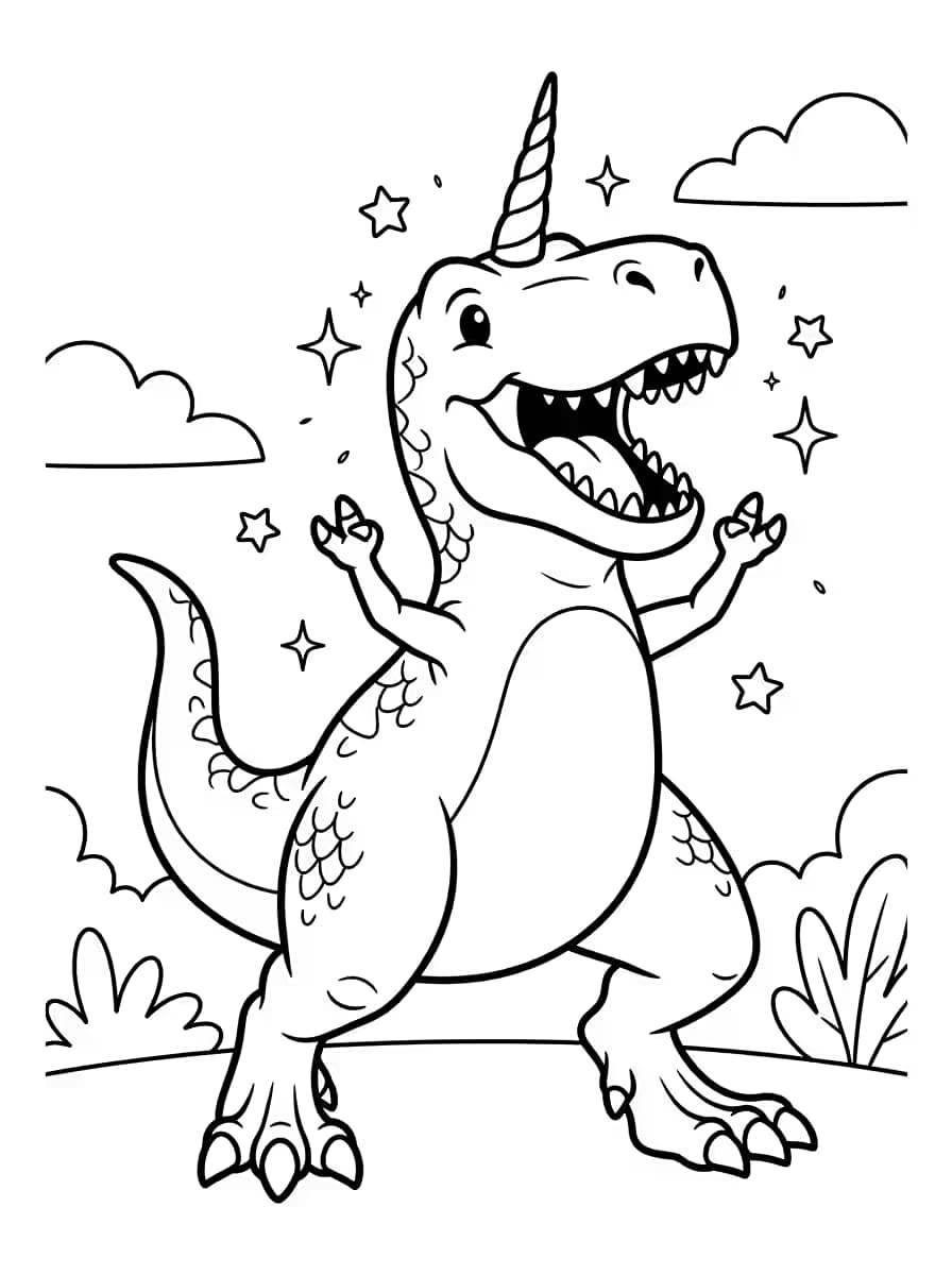 Roaring T-Rex Unicorn
