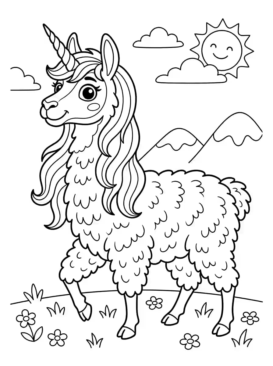 Walking Unicorn Llama