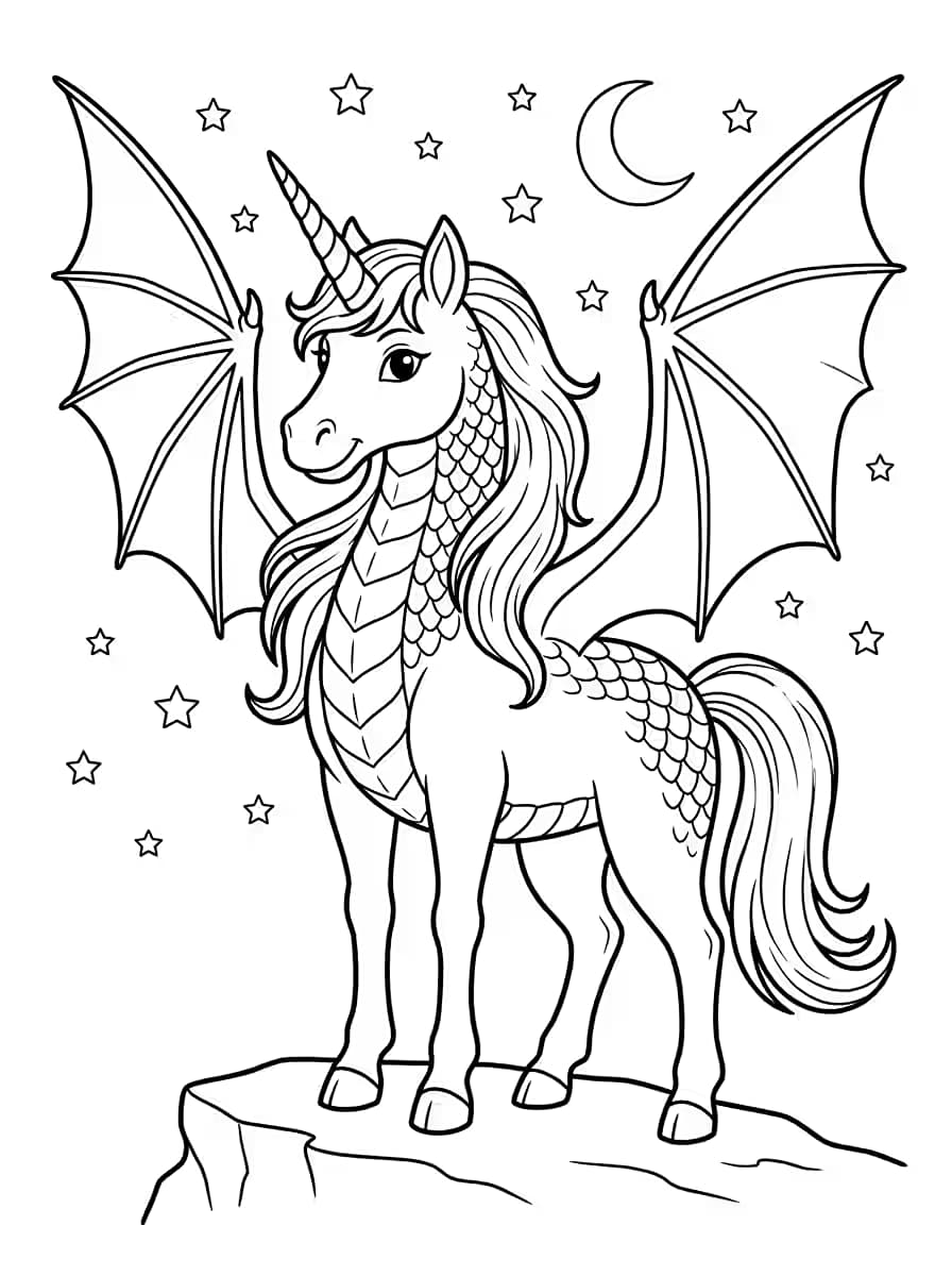 Winged Unicorn Dragon