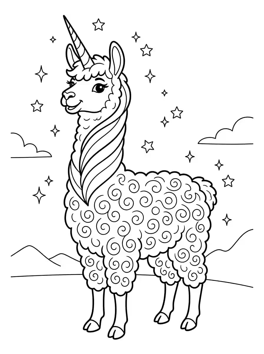 Woolly Llama Unicorn